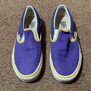 Vans shoes purple and gold lakers, Vikings